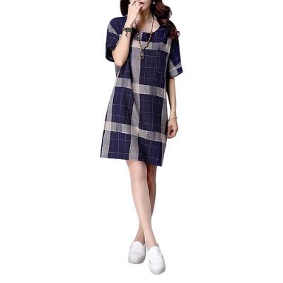 Đầm Suông Kẻ Caro Túi Chéo Zavans