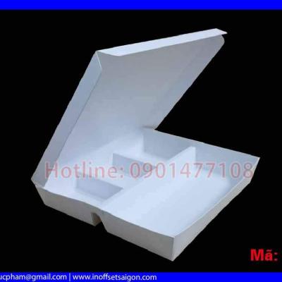 HỘP GIẤY ĐỰNG CƠM VĂN PHÒNG CÓ NGĂN
