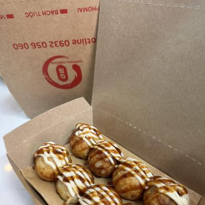 Hộp giấy kraft đựng bánh takoyaki