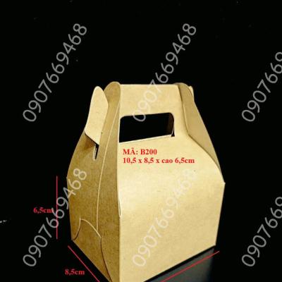 Hộp giấy đựng bánh cookie có tay cầm