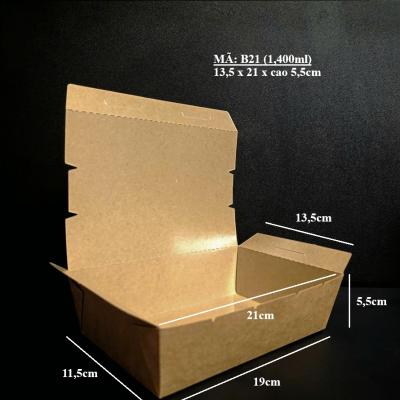 Hộp giấy đựng gà rán mang đi dung tích 1400ml