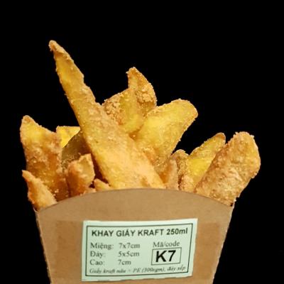 Hộp giấy kraft nâu đựng khoai tây chiên