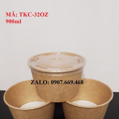 Tô giấy nâu 900ml đựng bánh canh