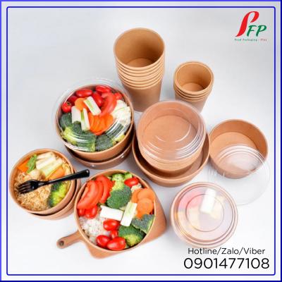 Tô giấy kraft đựng salad