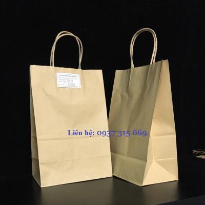 Túi giấy quai xách đựng hộp cơm mang đi