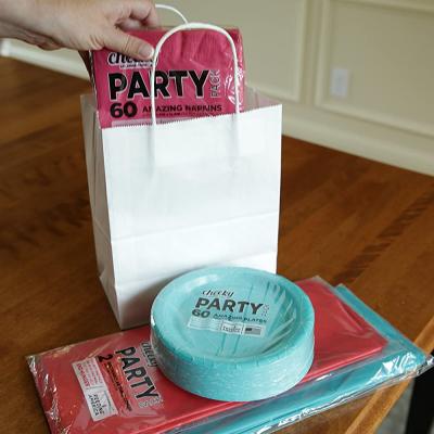 Túi giấy trắng quai xách đựng mỹ phẩm