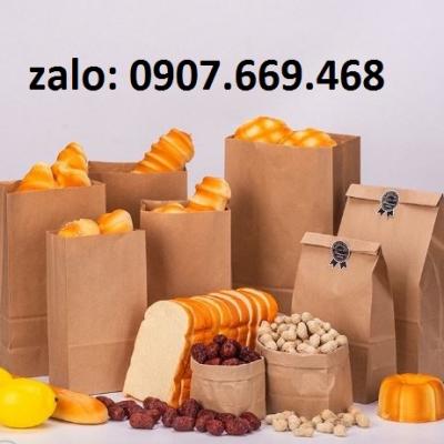 Túi giấy kraft không quai đựng bánh ngọt